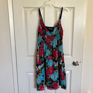 Flower Print Summer Spaghetti strap short dress